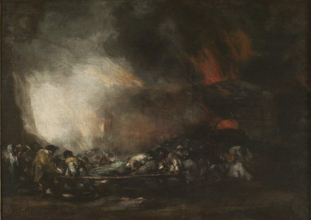 Požár nemocnice od Francisco Jose de Goya y Lucientes