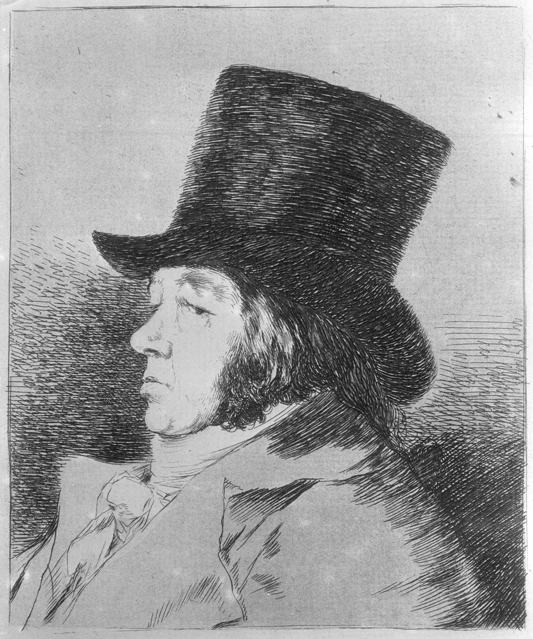 Francisco Goya y Lucientes, Malíř, deska č. 1 ze série „Los Caprichos“ od Francisco Jose de Goya y Lucientes