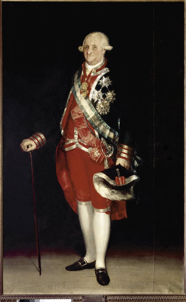 Celovečerní portrét Karla IV., španělského krále. (olej na plátně od Francisco de Goya