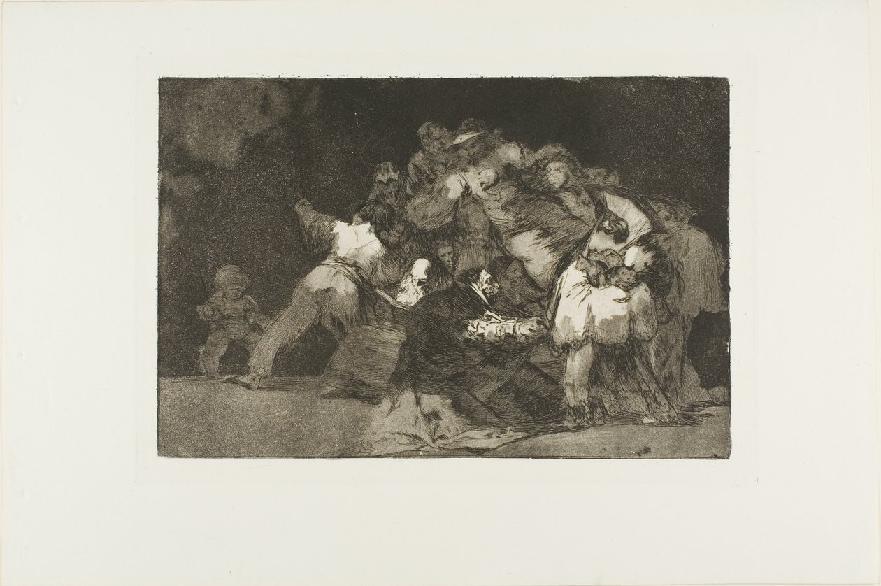 General Folly, deska devět z The Proverbs od Francisco Jose de Goya y Lucientes
