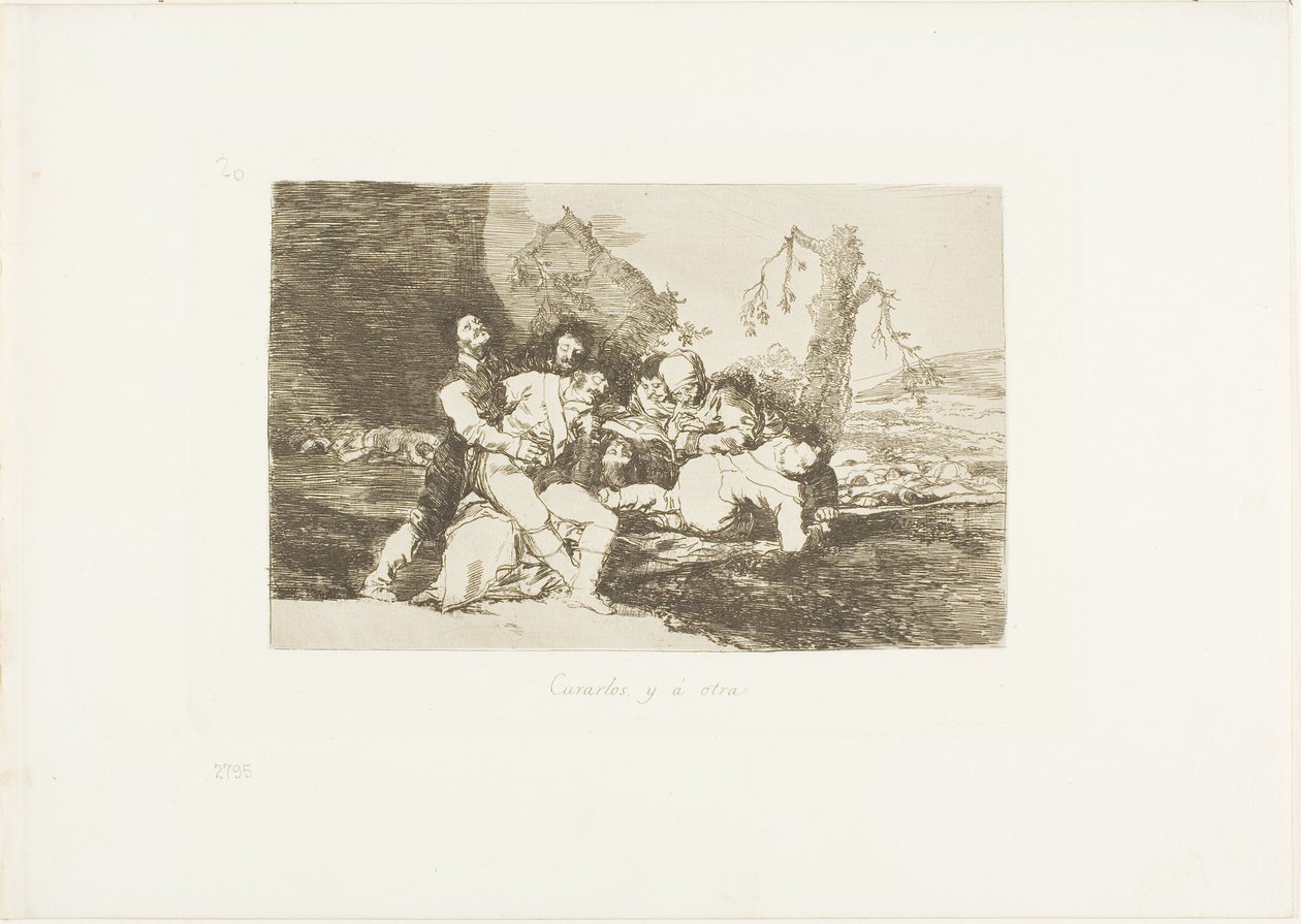 Dejte je dobře a pokračujte na další, talíř 20 z The Disasters of War od Francisco Jose de Goya y Lucientes