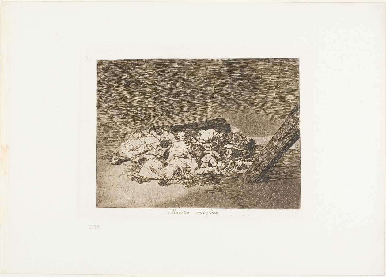 Sklizeň mrtvých, deska 63 z The Disasters of War od Francisco Jose de Goya y Lucientes