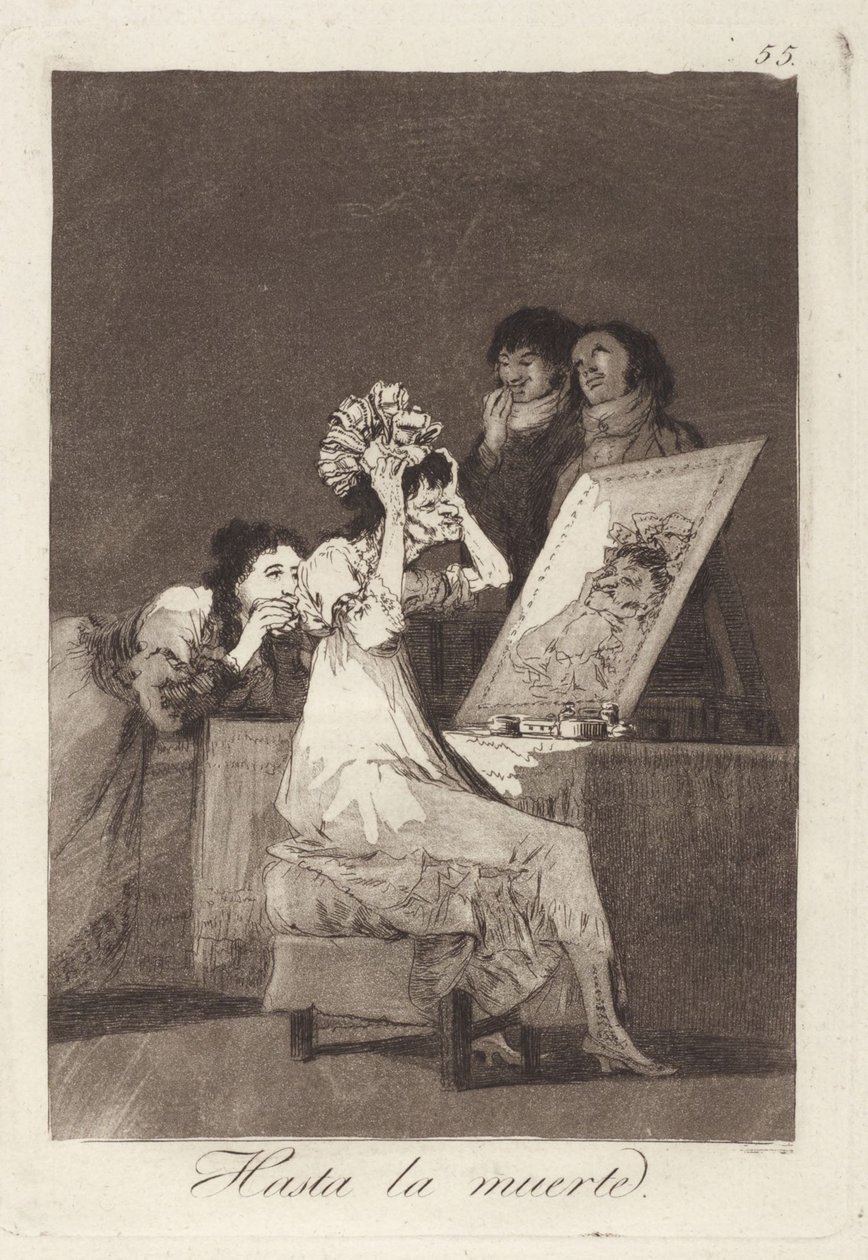 Až do smrti, deska 55 z Los Caprichos od Francisco Jose de Goya y Lucientes