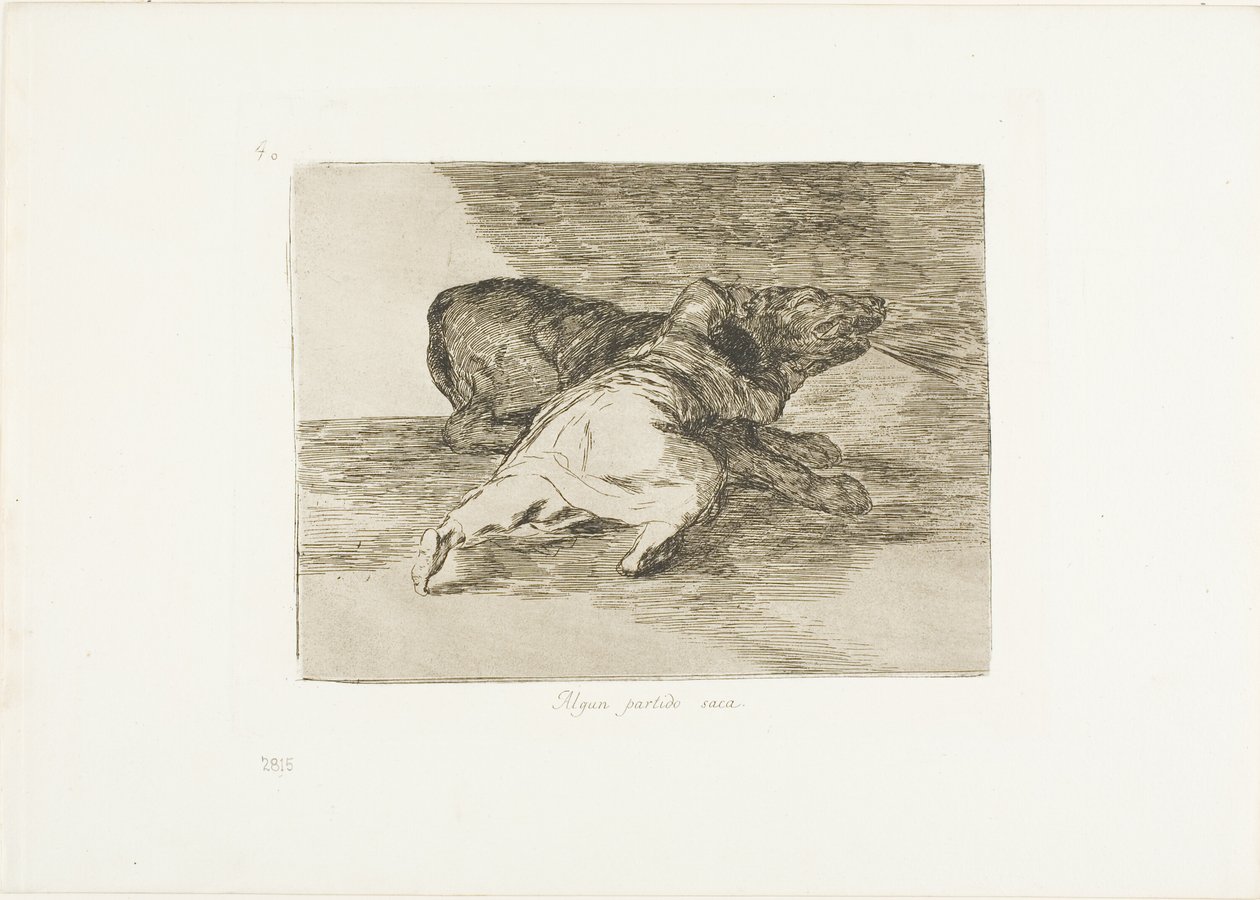 Něco z toho má, deska 40 z The Disasters of War od Francisco Jose de Goya y Lucientes