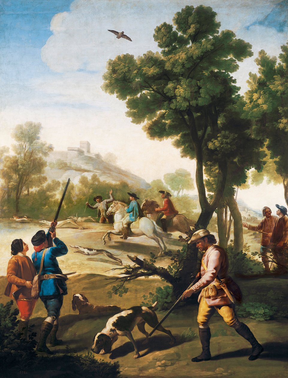 Lov křepelek, 1775 od Francisco de Goya
