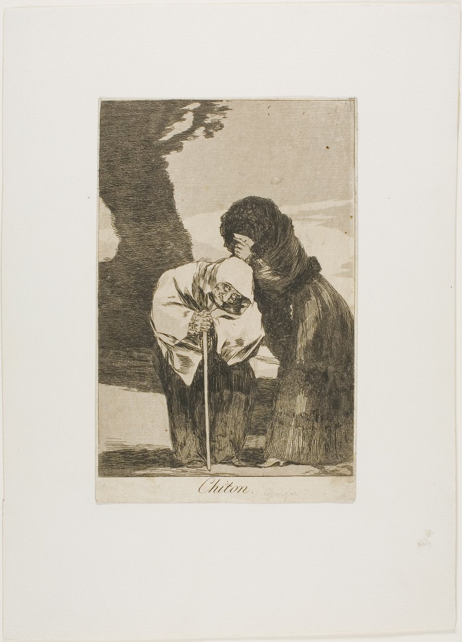 Ticho, deska 28 z Los Caprichos od Francisco Jose de Goya y Lucientes