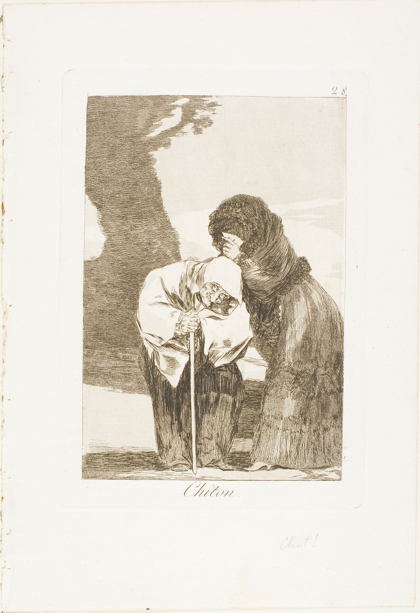 Ticho, deska 28 z Los Caprichos od Francisco Jose de Goya y Lucientes