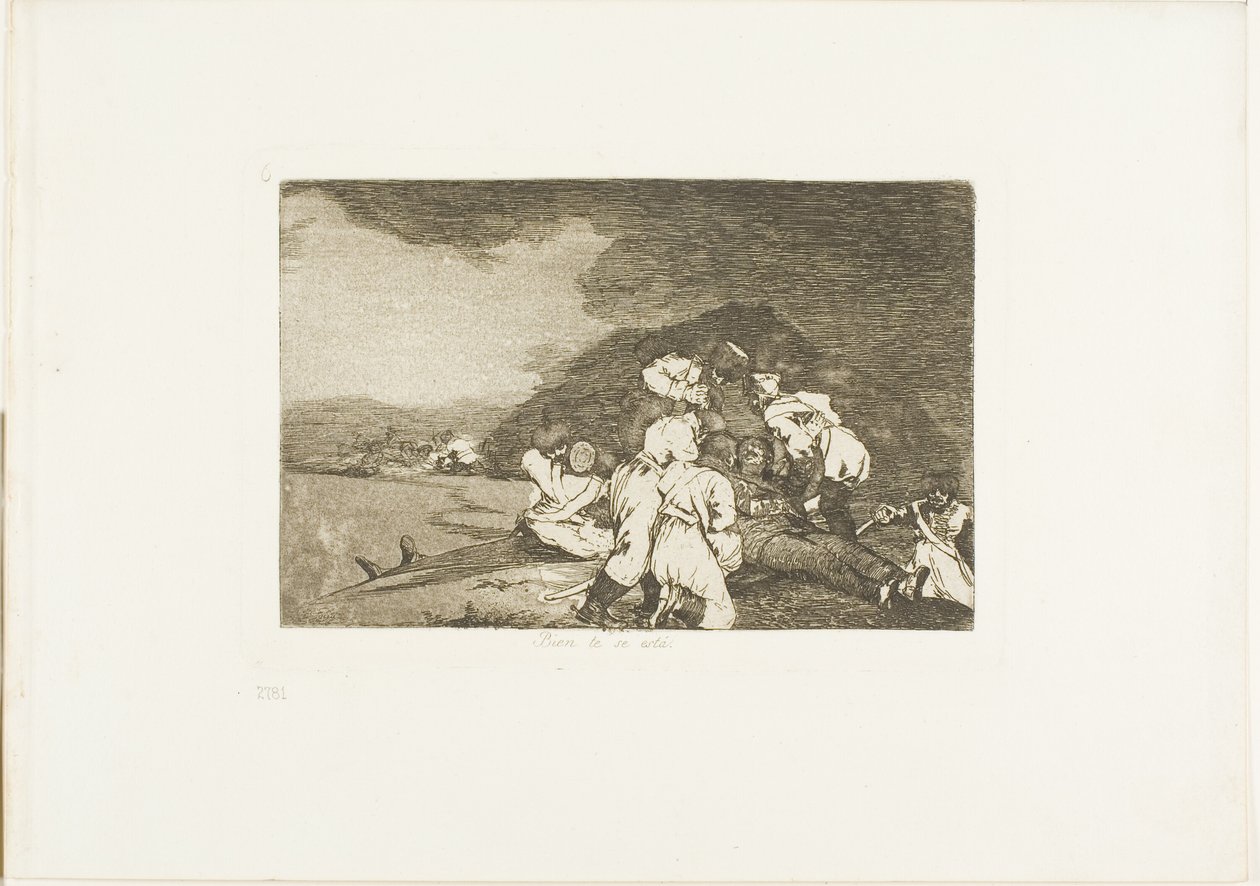 It Serves You Right, deska šest z The Disasters of War od Francisco Jose de Goya y Lucientes
