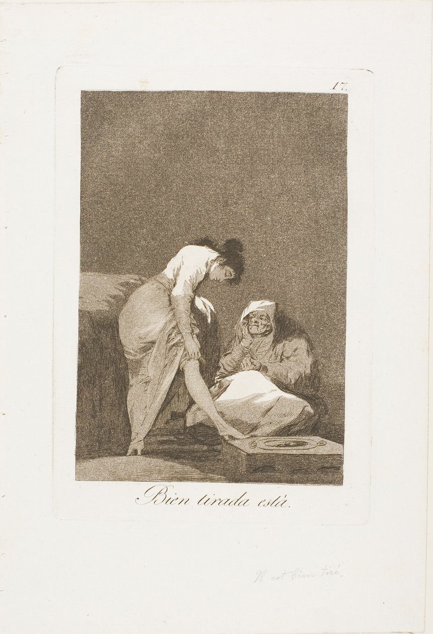 Je pěkně natažený, deska 17 z Los Caprichos od Francisco Jose de Goya y Lucientes