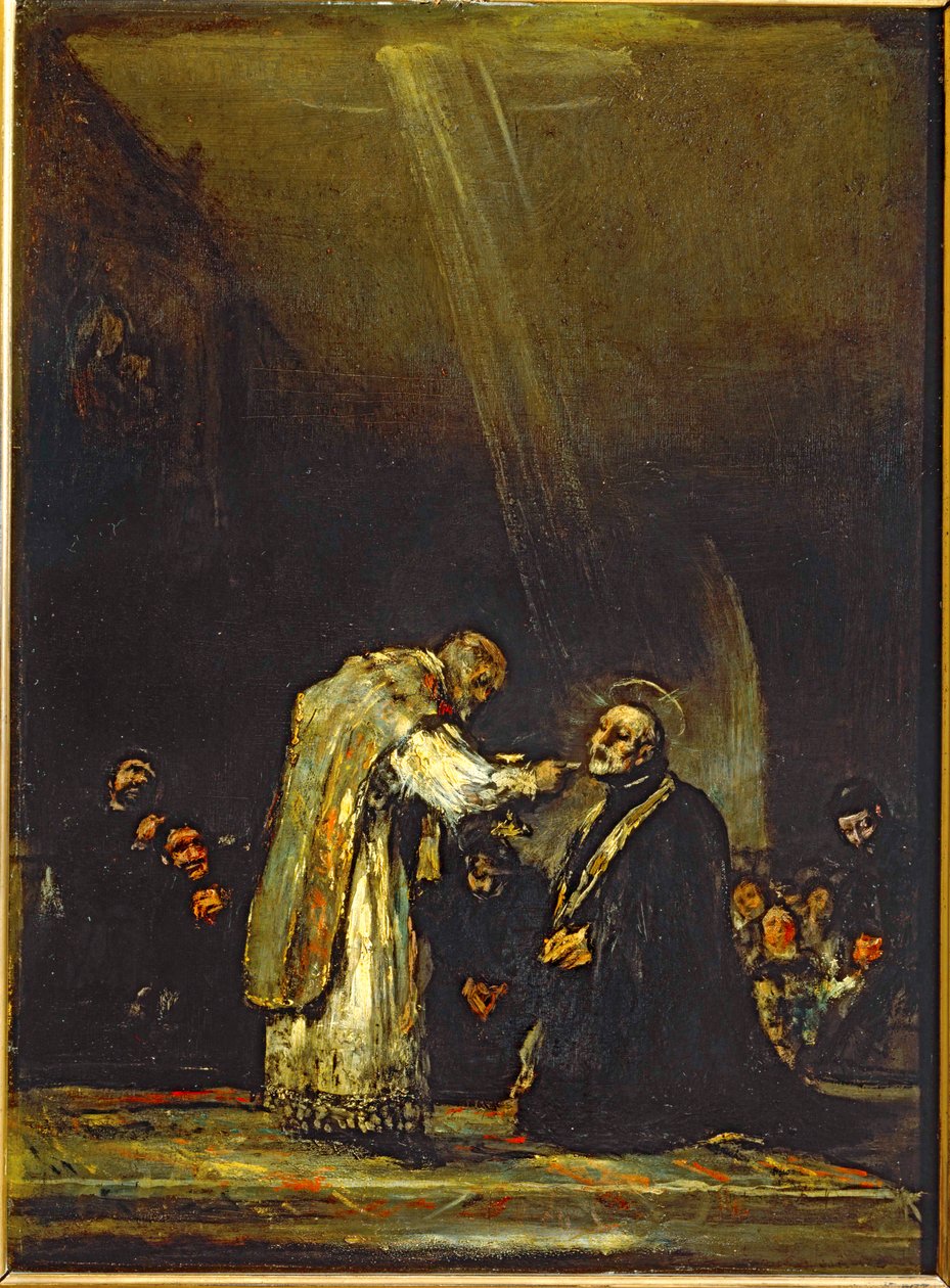 Poslední přijímání svatého Josefa z Kalasanzu ... (malba na dřevě) od Francisco Jose de Goya y Lucientes