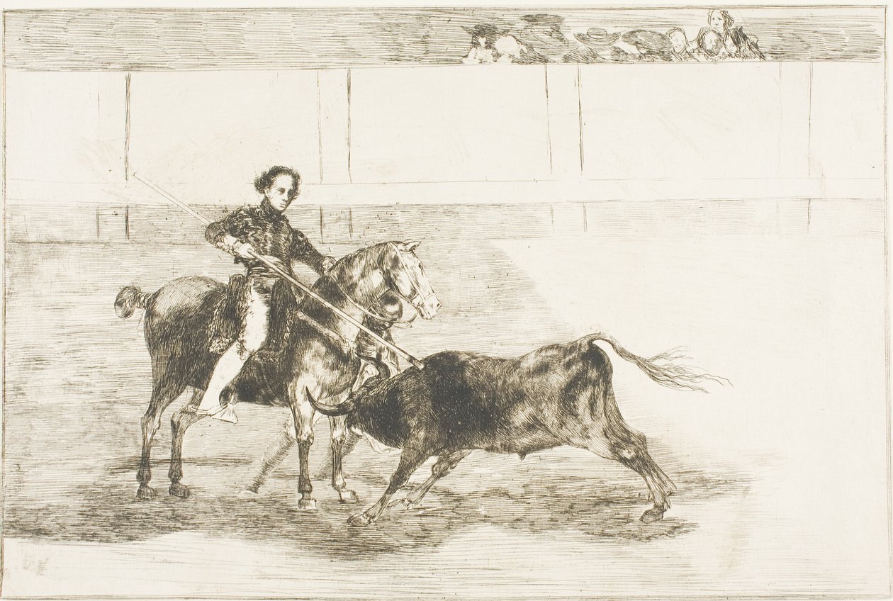 Mužná odvaha slavného Pajuelery v ringu v Zaragoze, deska 22 z The Art of Bullfighting od Francisco Jose de Goya y Lucientes