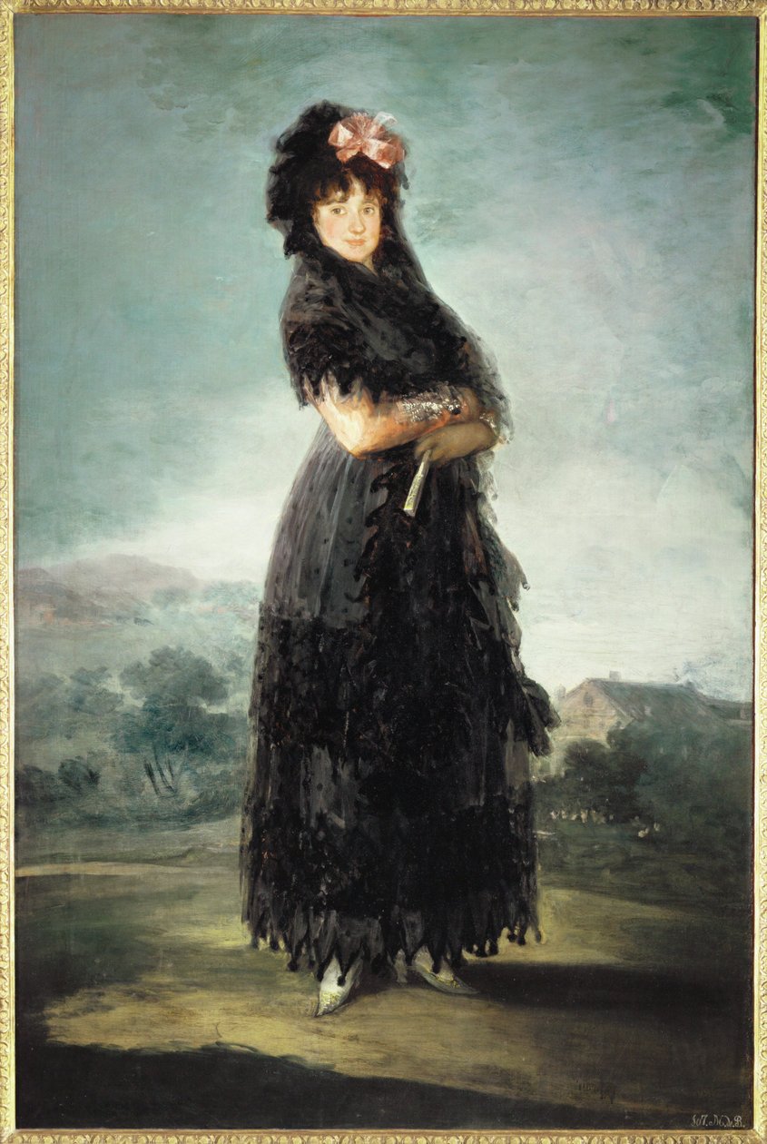 Mariana Waldstein, markýza de Santa Cruz ... od Francisco Jose de Goya y Lucientes
