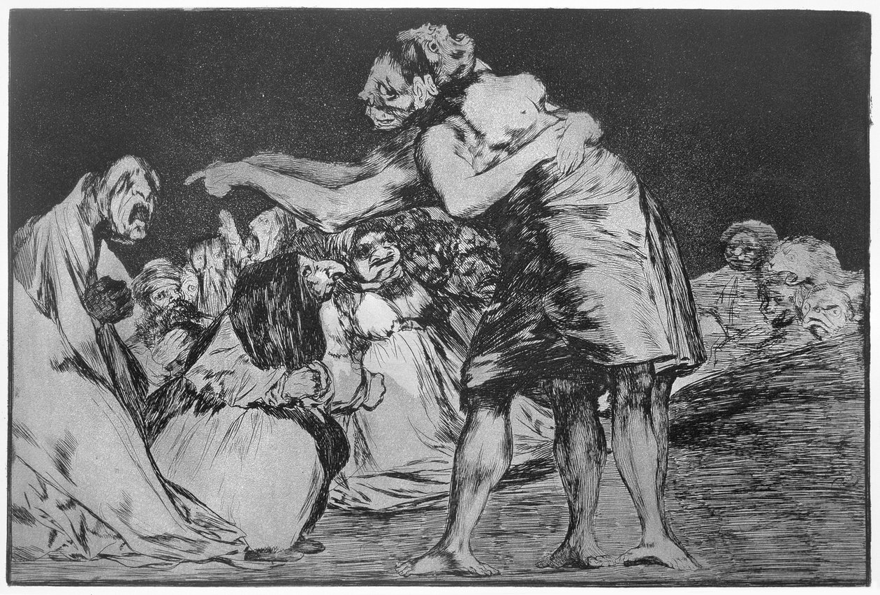 Manželská noční můra, deska 7 "Přísloví" od Francisco Jose de Goya y Lucientes
