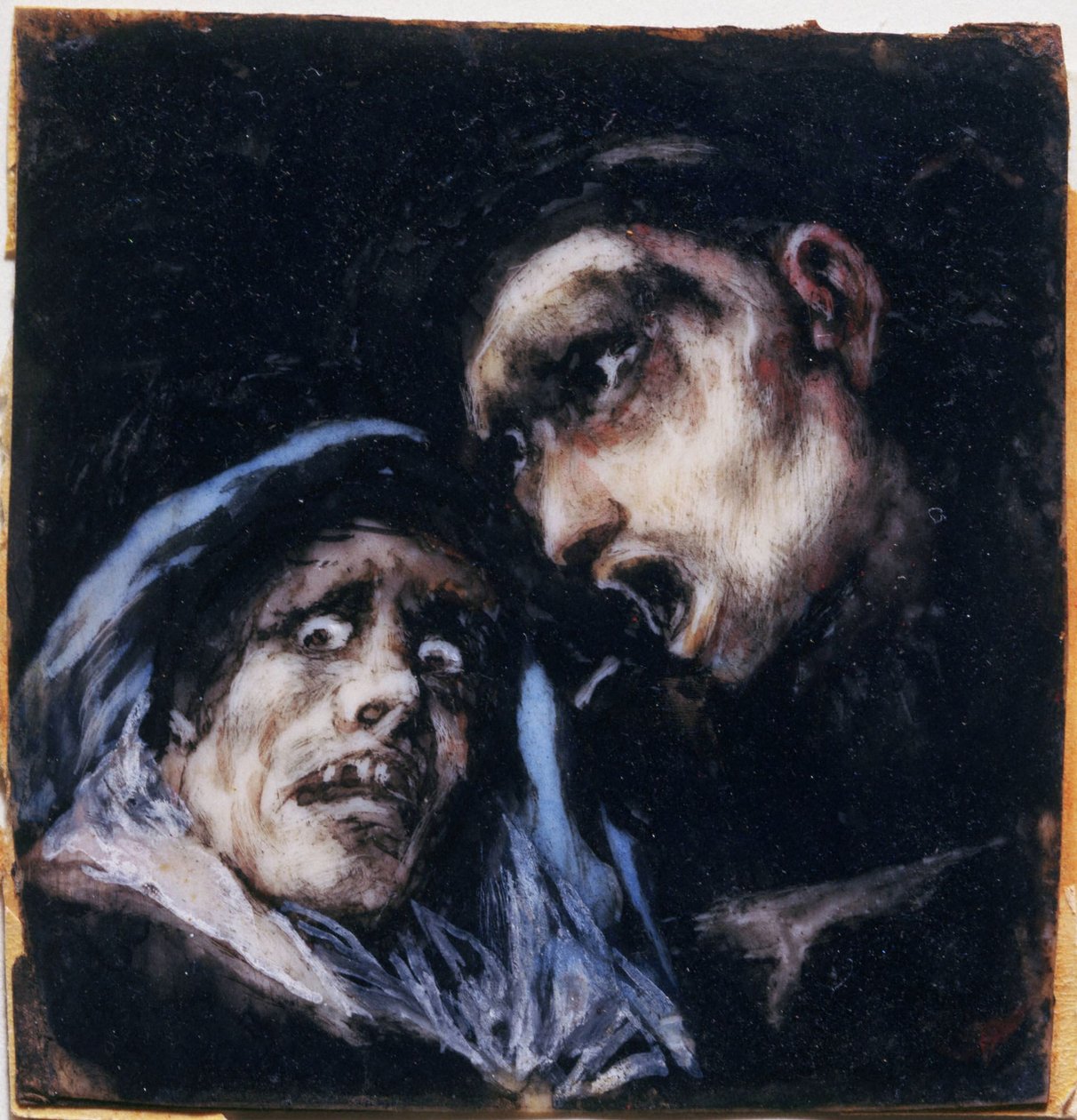 Mnich hovořící se starou ženou od Francisco Jose de Goya y Lucientes