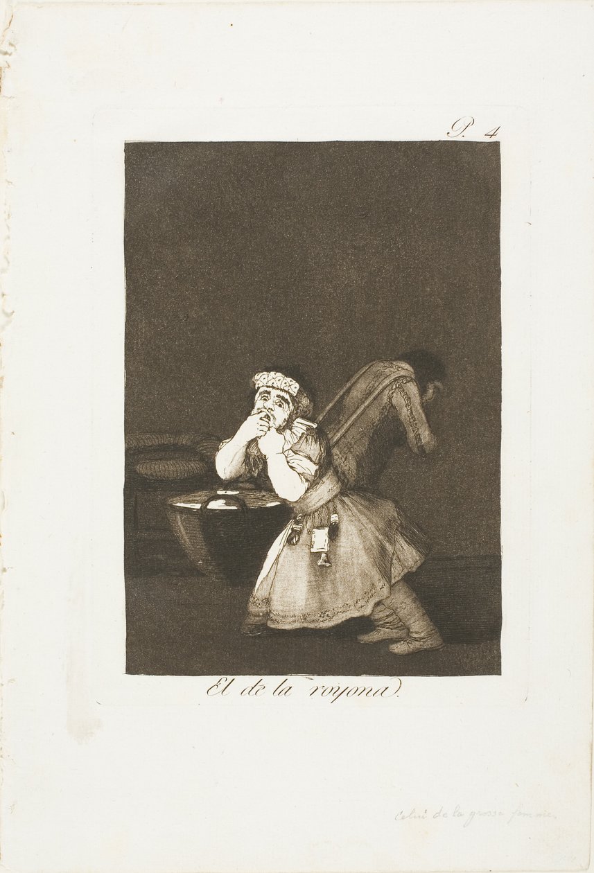 Chůvin chlapec, talíř čtyři z Los Caprichos od Francisco Jose de Goya y Lucientes