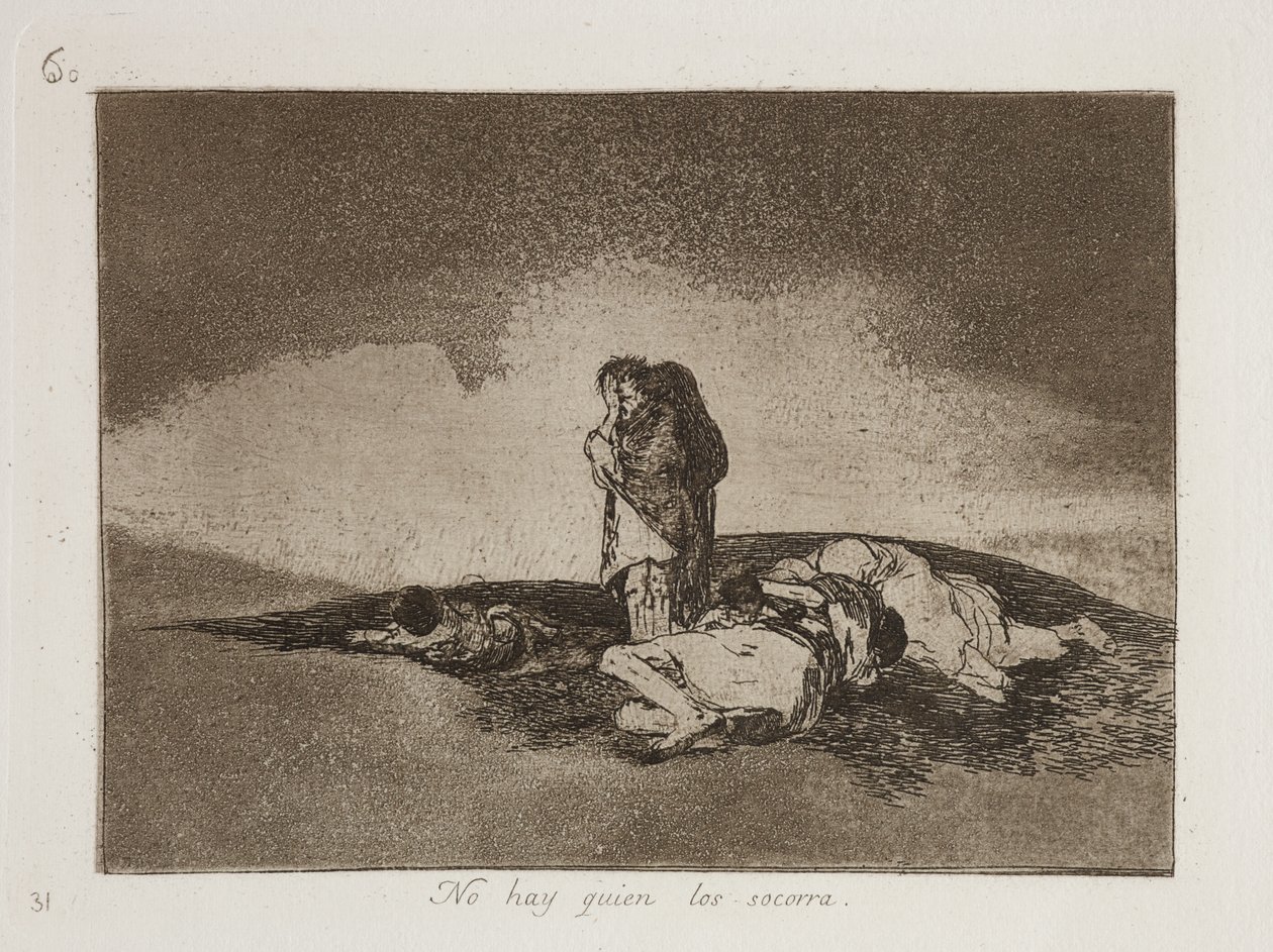 No Hay Quien Los Socorra (není nikdo, kdo by jim pomohl) od Francisco Jose de Goya y Lucientes