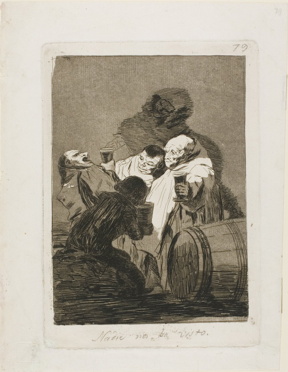 Nikdo nás neviděl, deska 79 z Los Caprichos od Francisco Jose de Goya y Lucientes