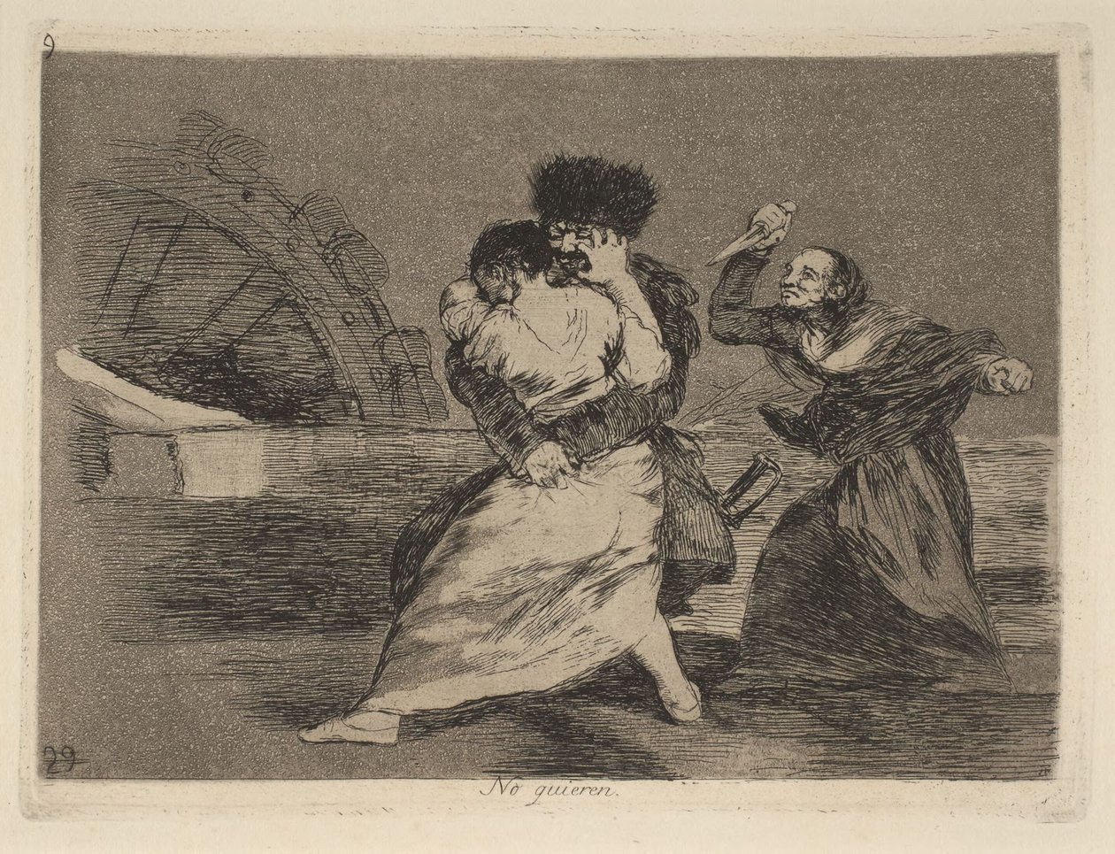 No quieren (Nelíbí se jim to) od Francisco Jose de Goya y Lucientes