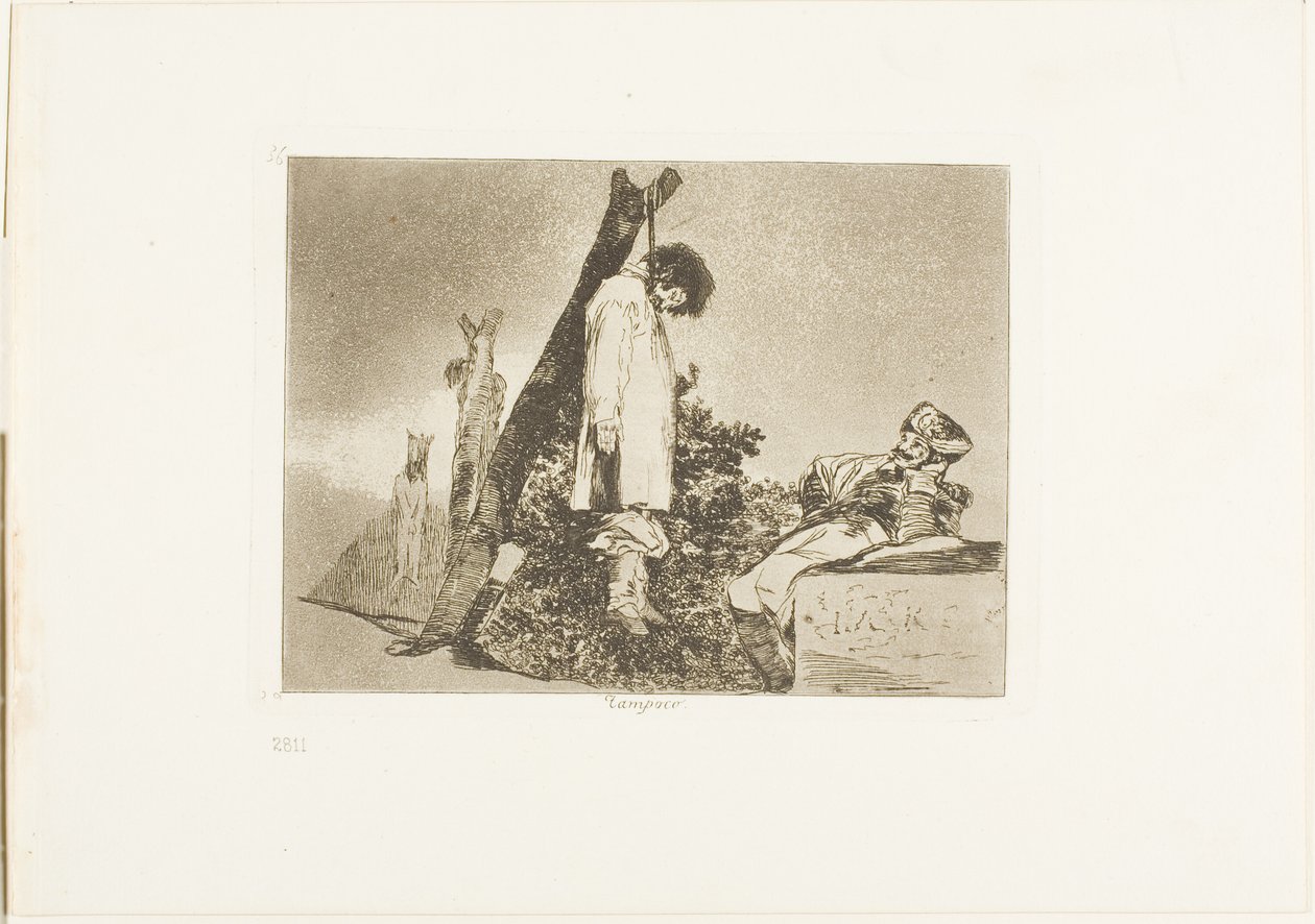 Ne v tomto případě, deska 36 z The Disasters of War od Francisco Jose de Goya y Lucientes