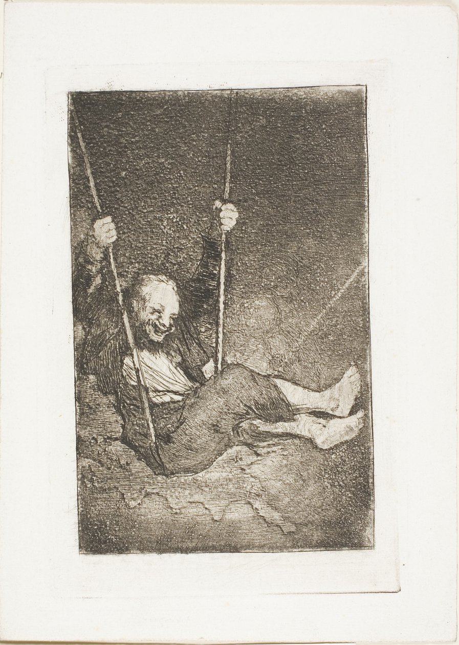Starý muž na houpačce od Francisco Jose de Goya y Lucientes