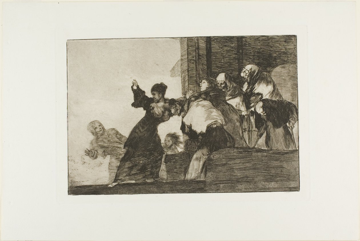 Poor Folly, talíř jedenáct z Los Proverbios od Francisco Jose de Goya y Lucientes