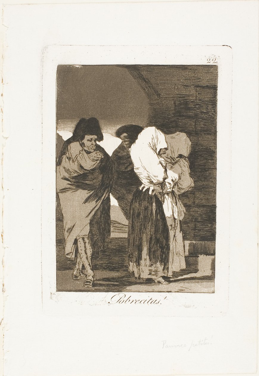 Poor Little Girls!, talíř 22 z Los Caprichos od Francisco Jose de Goya y Lucientes