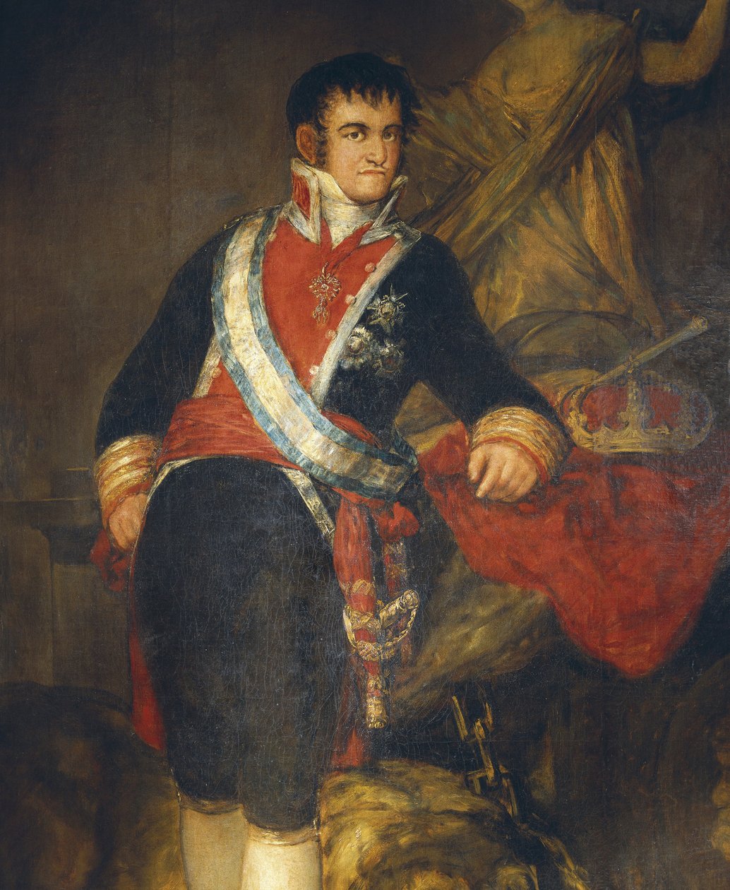 Portrét krále Ferdinanda VII., detail od Francisco Jose de Goya y Lucientes