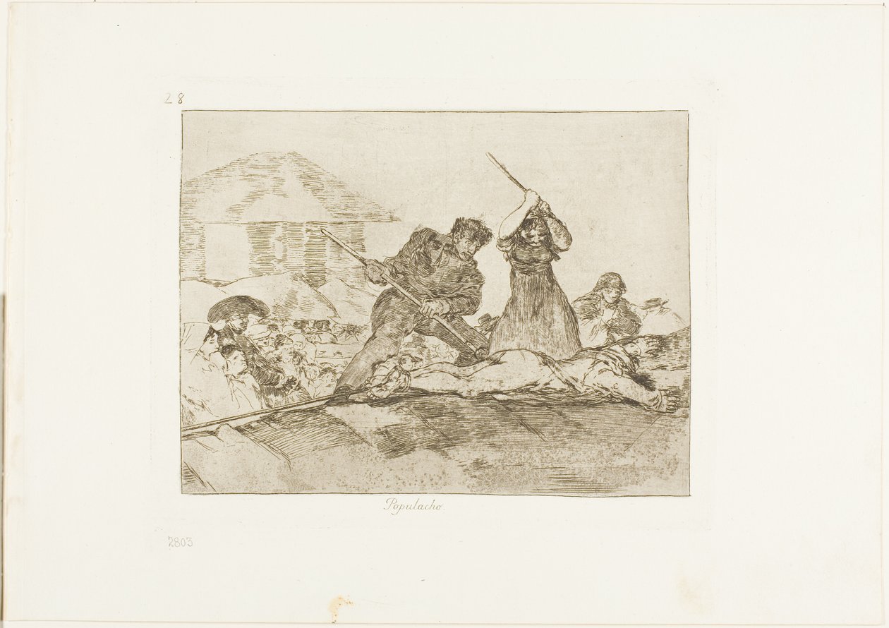 Rabble, deska 28 z The Disasters of War od Francisco Jose de Goya y Lucientes
