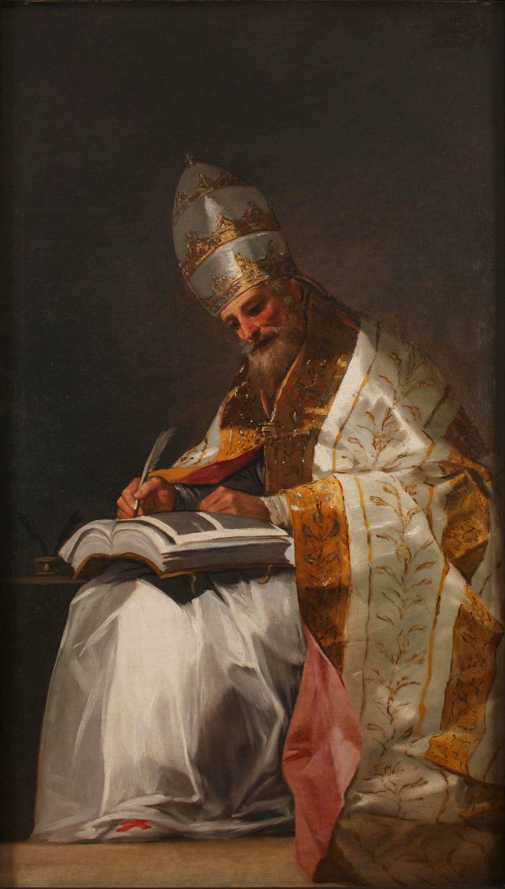 Saint Gregoire I le Grand - Svatý Řehoř Veliký par Goya, Francisco, de (1746-1828). Olej na plátně, rozměr: 191,5x116 od Francisco de Goya