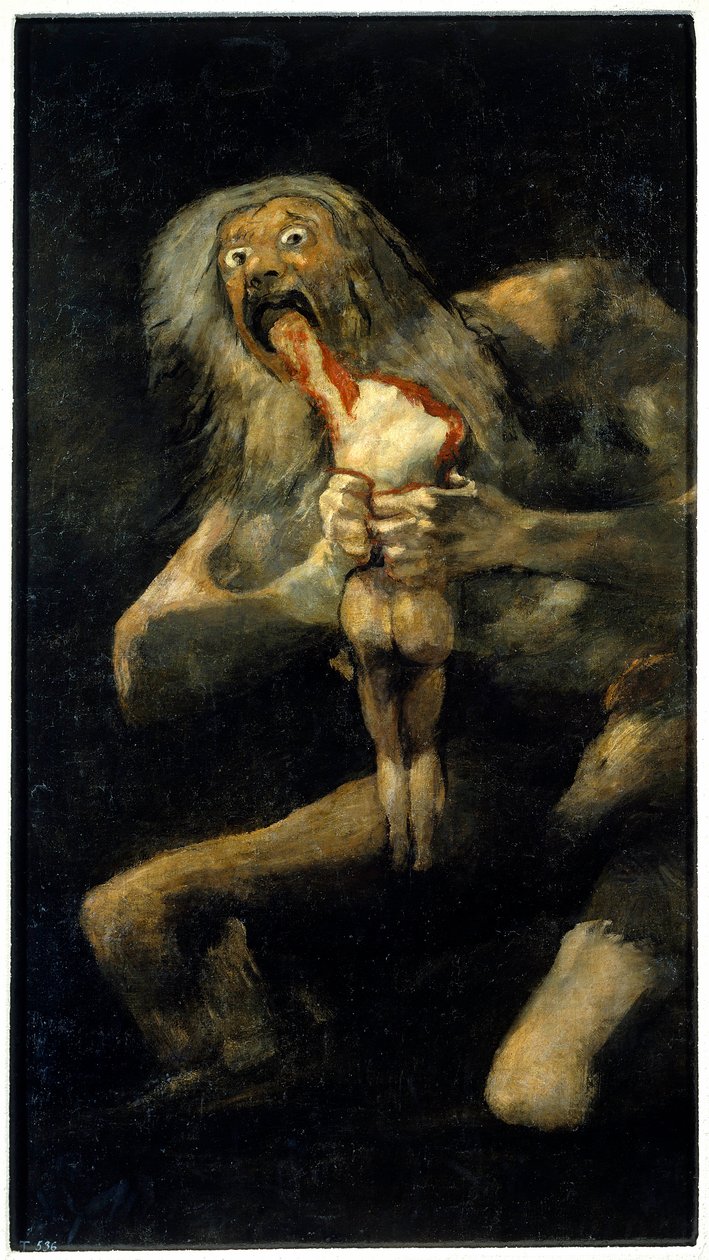 Saturn požírající svého syna od Francisco Jose de Goya y Lucientes