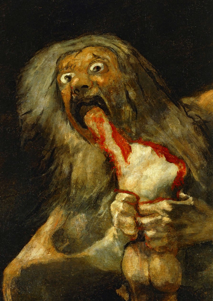Saturn požírá jednoho ze svých synů... (olej na plátně) od Francisco Jose de Goya y Lucientes