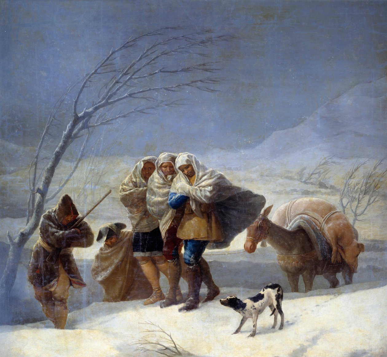 Sněhová bouře nebo zima. Obraz Francisco De Goya (1746-1828) od Francisco de Goya