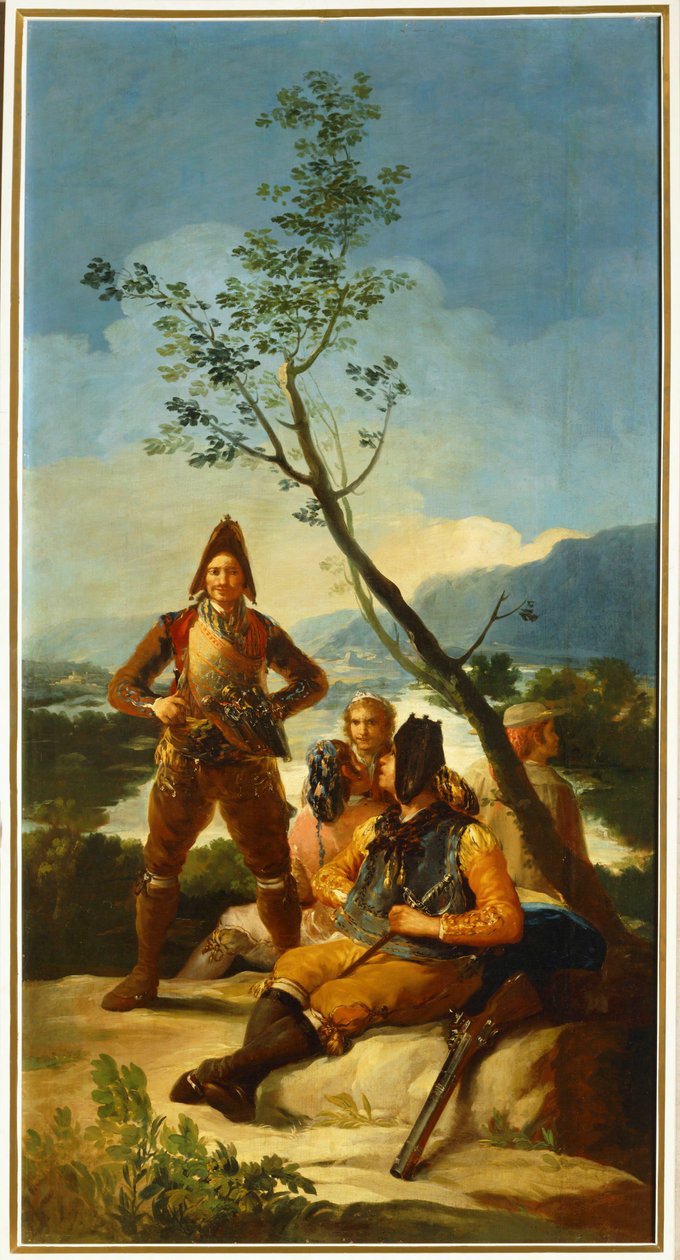 Vojáci střežící cesty pro obchod s tabákem... (malba na plátně) od Francisco Jose de Goya y Lucientes