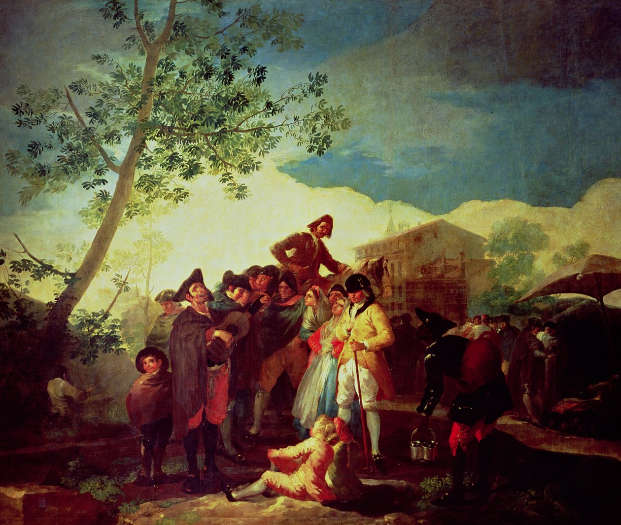 The Blind Guitar Player, c.1778 (olej na plátně) od Francisco Jose de Goya y Lucientes
