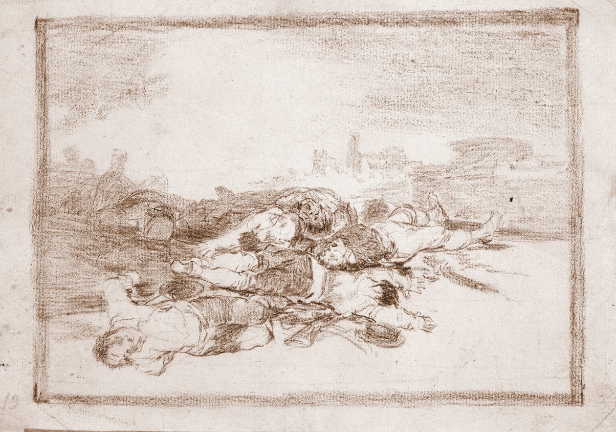 The Disasters of War: A mnohem více (přípravná kresba od Francisco de Goya