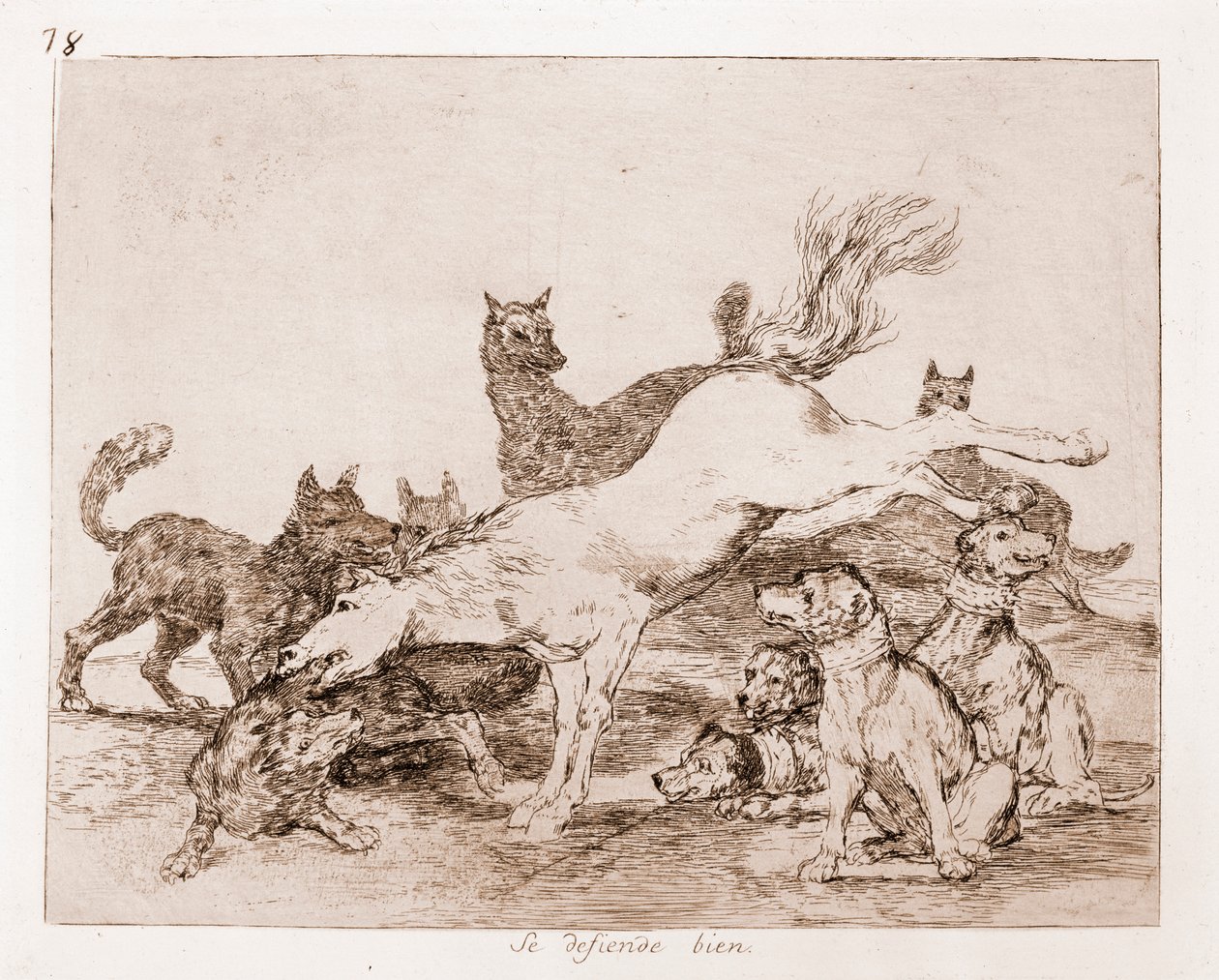 The Disasters of War : Dobře se brání (lept z přípravné kresby od Francisco de Goya