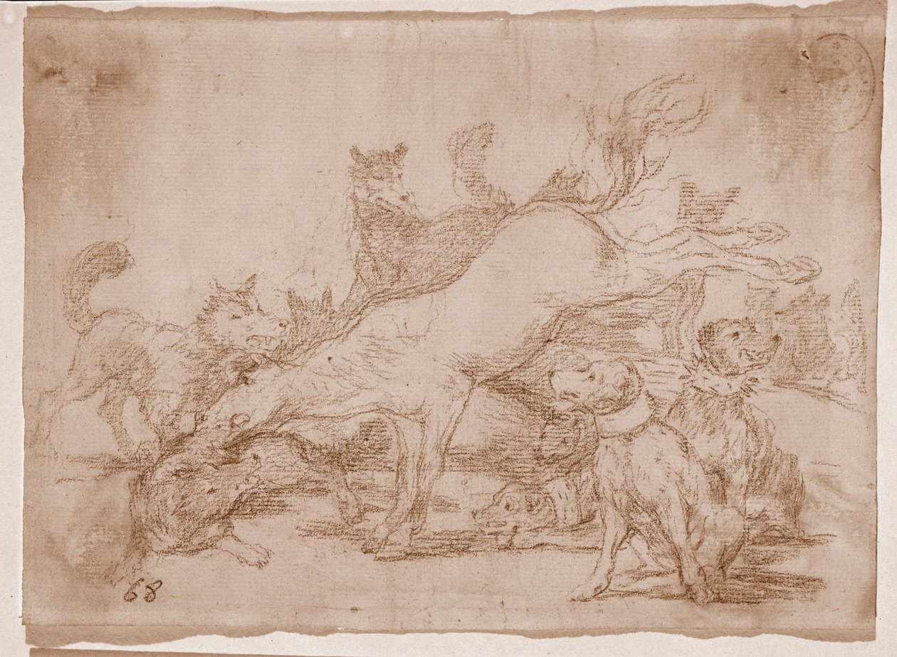 The Disasters of War : Dobře se brání (přípravná kresba od Francisco de Goya
