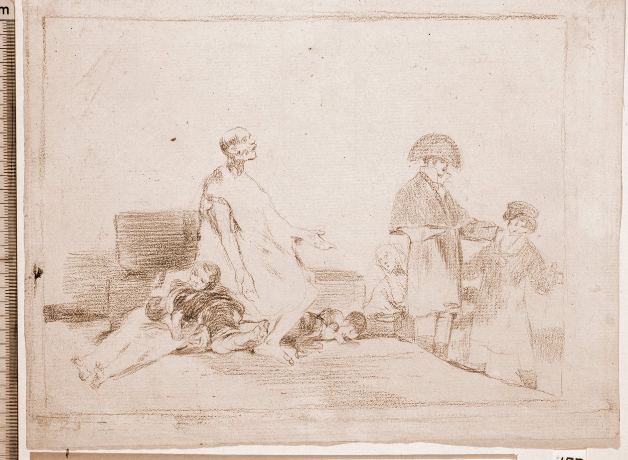 The Disasters of War : Pokud jsou z jiné linie (přípravná kresba od Francisco de Goya