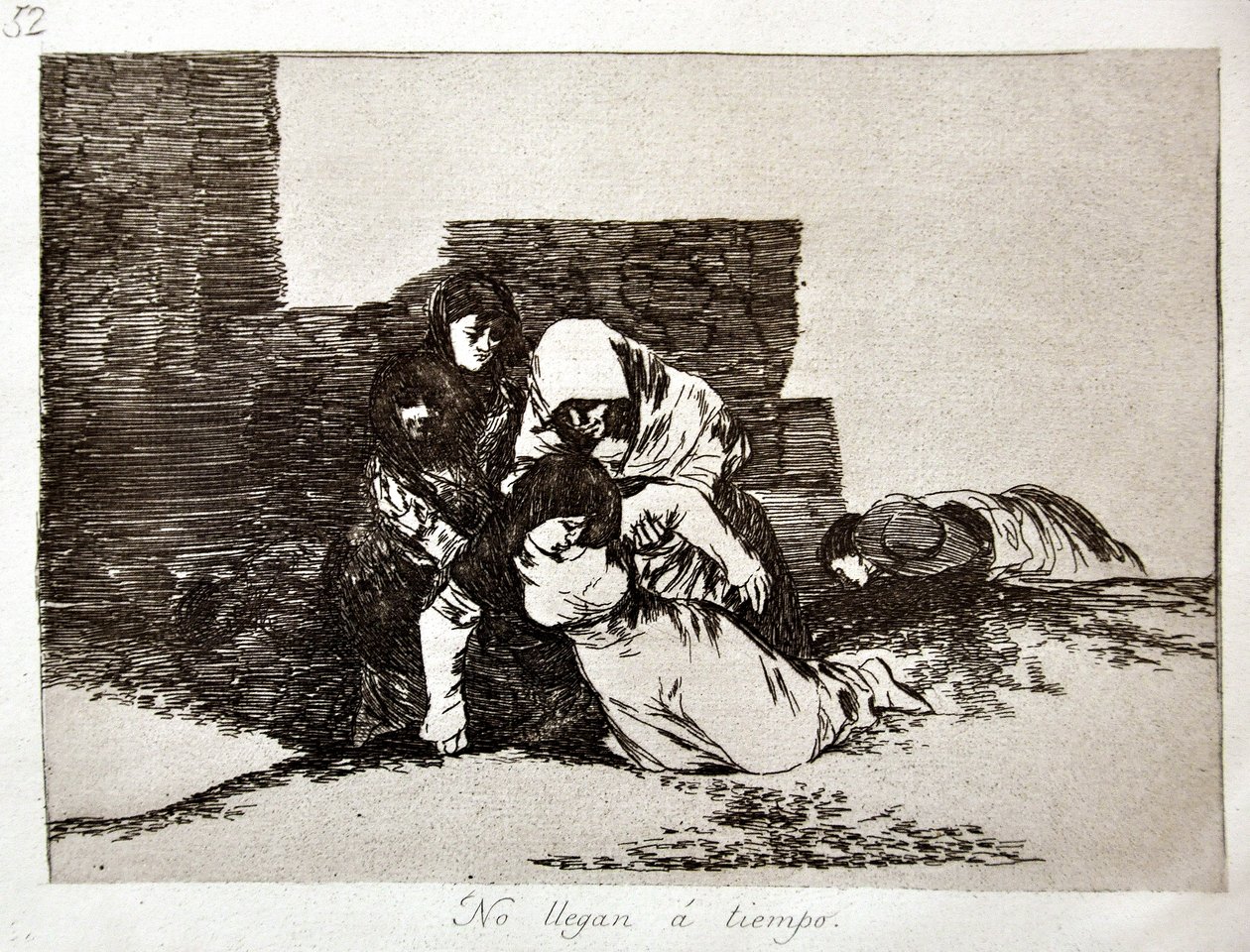 The Disasters of War: No Llegan a Tiempo (Přicházejí příliš pozdě) od Francisco Jose de Goya y Lucientes