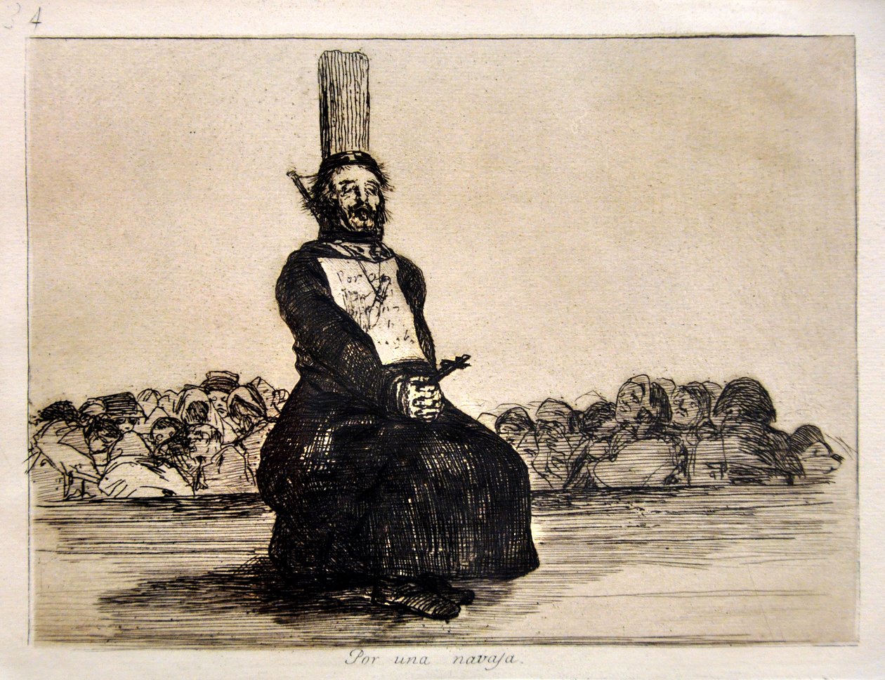 The Disasters of War: Por una Navaja (pro nůž) od Francisco Jose de Goya y Lucientes