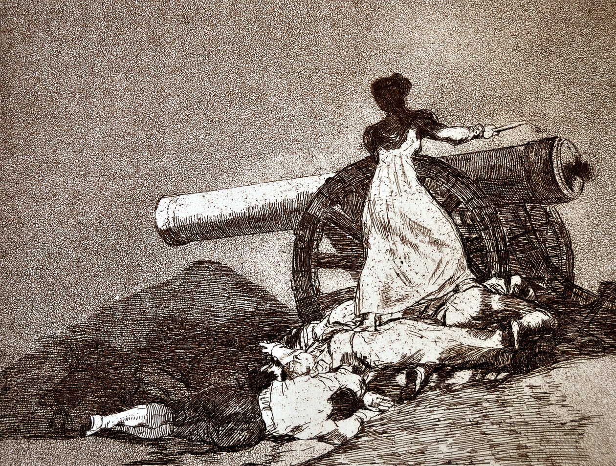 The Disasters of War: Que Valor! (Jaká odvaha) (detail) od Francisco Jose de Goya y Lucientes