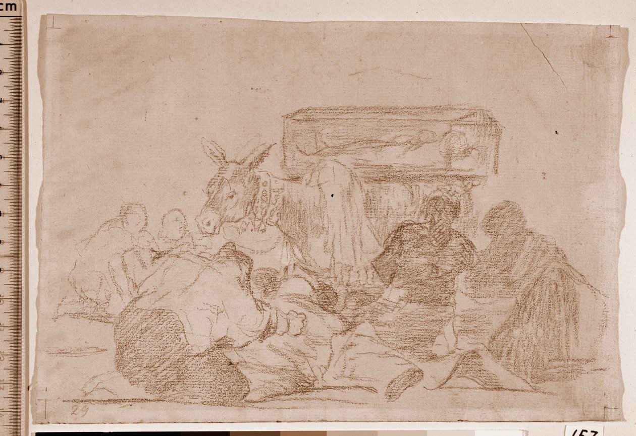 The Disasters of War: Strange devotion (přípravná kresba od Francisco de Goya