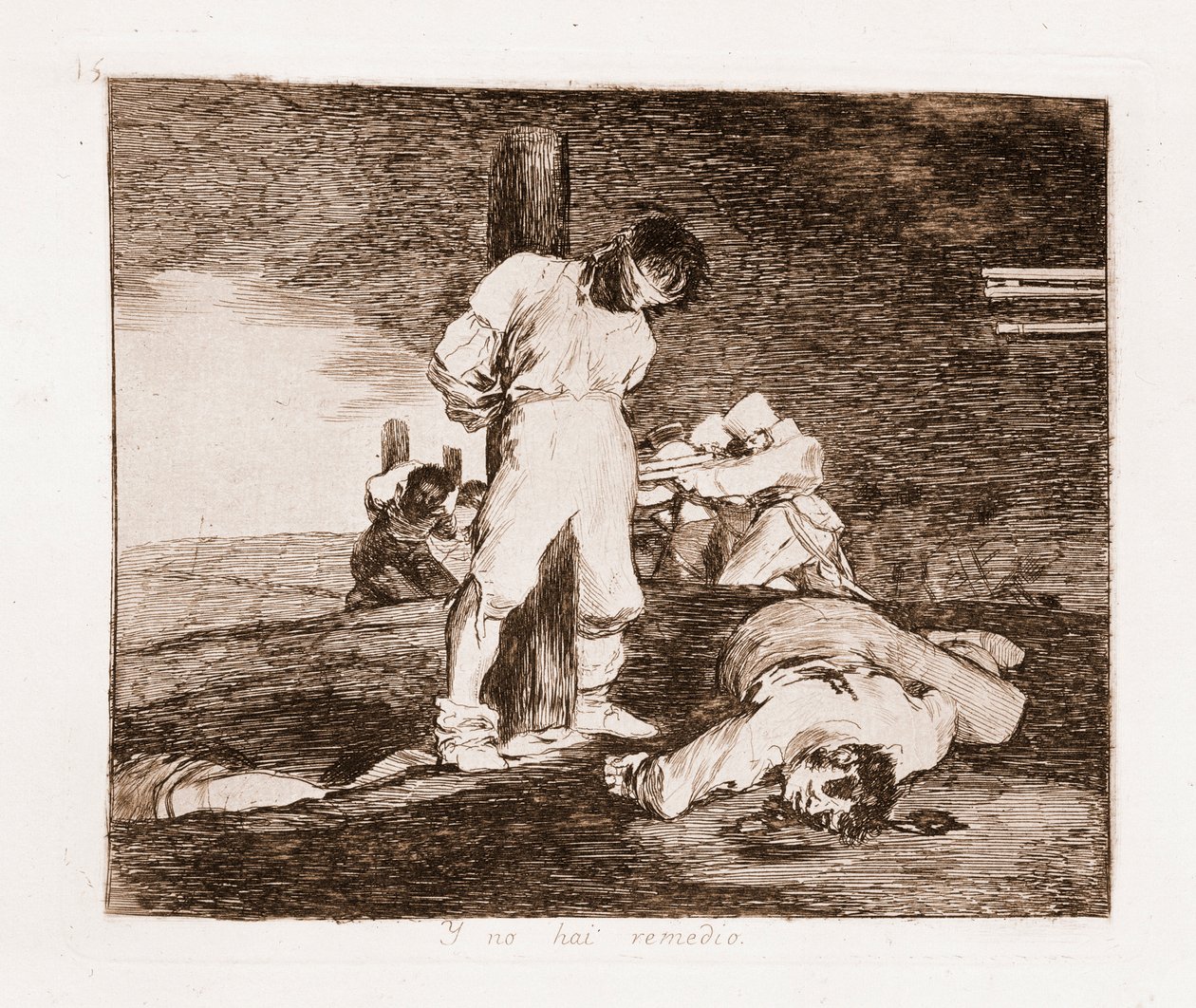 The Disasters of War: There is no hope (lept z přípravné kresby od Francisco de Goya