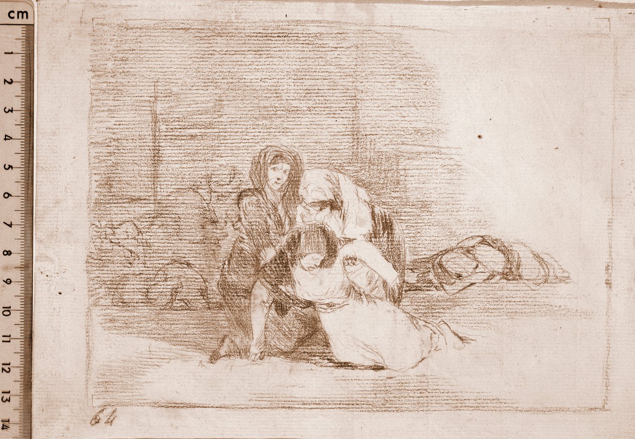 The Disasters of War: Nedorazí včas (přípravná kresba od Francisco de Goya