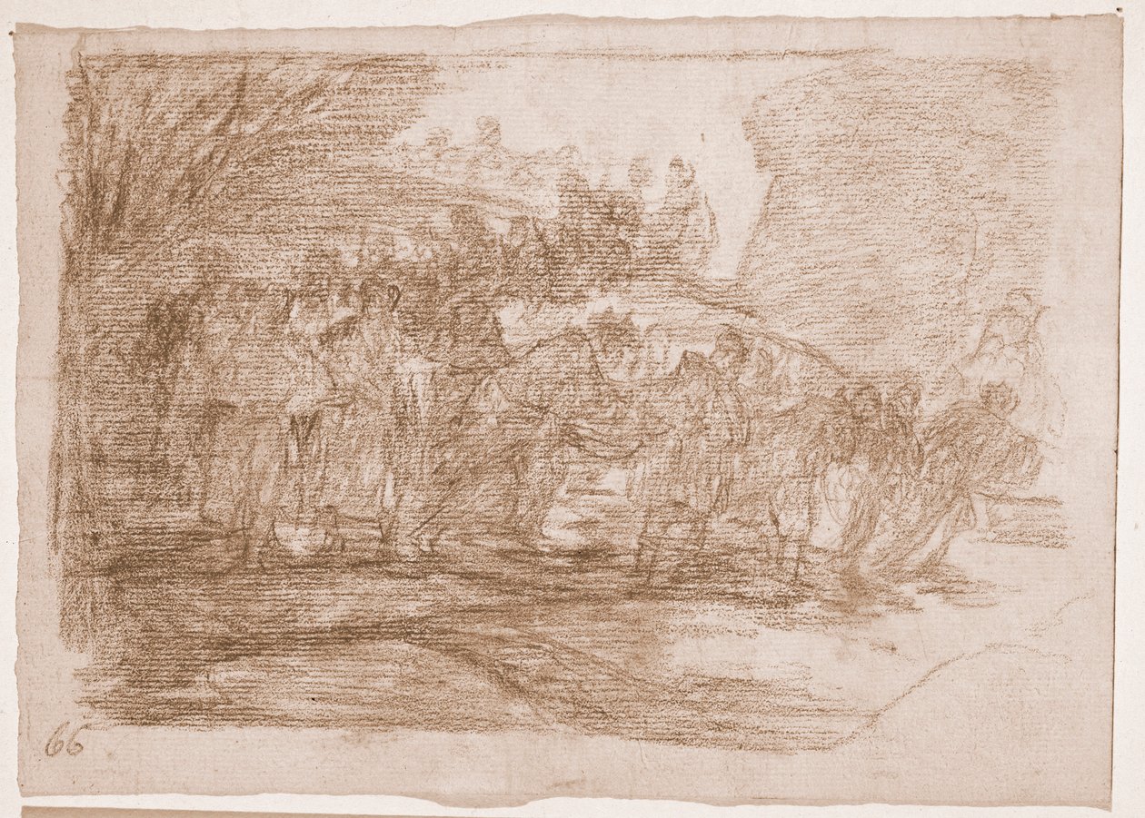 The Disasters of War: Neznají cestu (přípravná kresba od Francisco de Goya