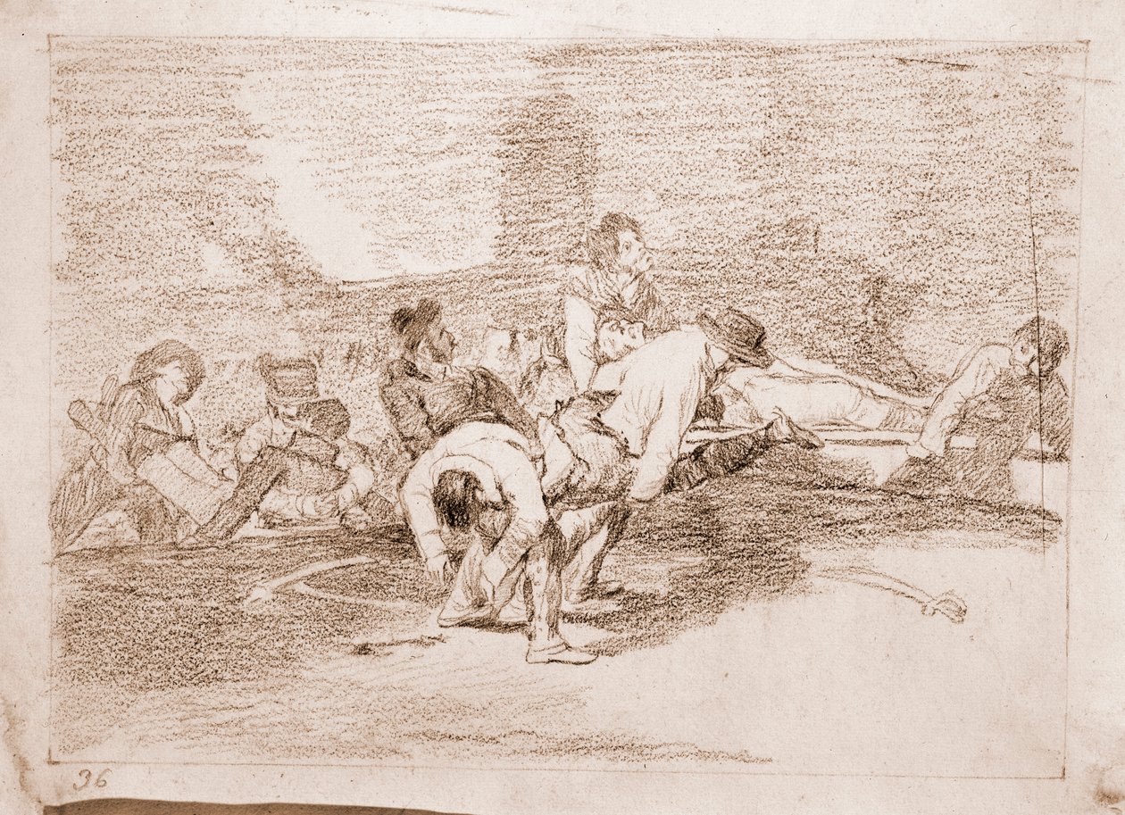 The Disasters of War : Stále budou moci sloužit (přípravná kresba od Francisco de Goya