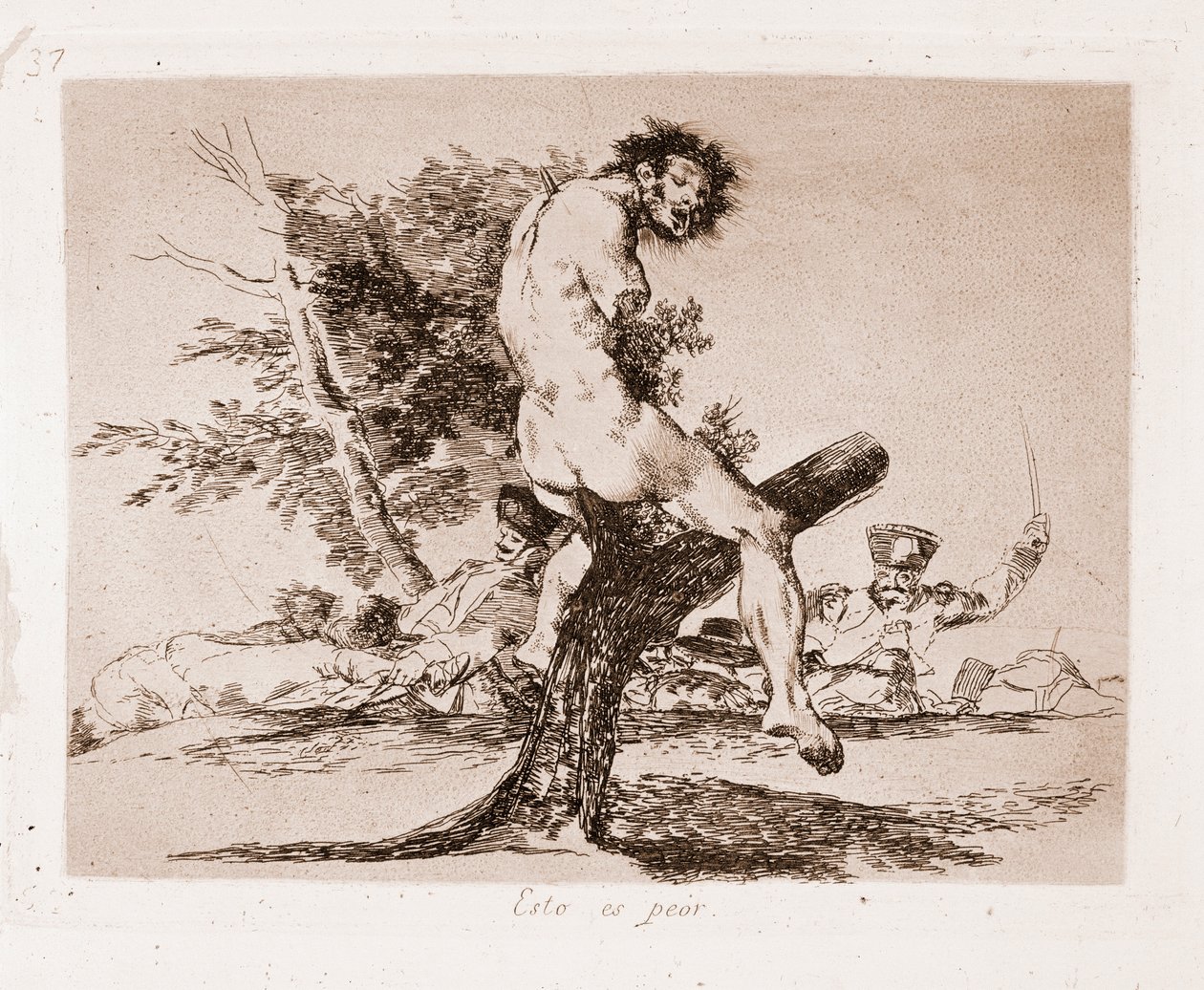 The Disasters of War: Tohle je horší (rytina z přípravné kresby od Francisco de Goya
