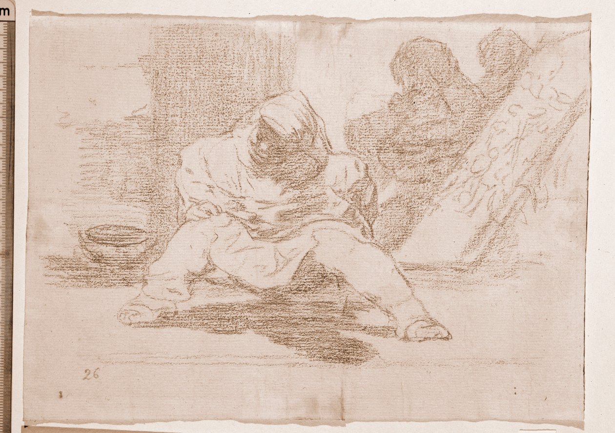 The Disasters of War: Jaké šílenství! (přípravný výkres od Francisco de Goya