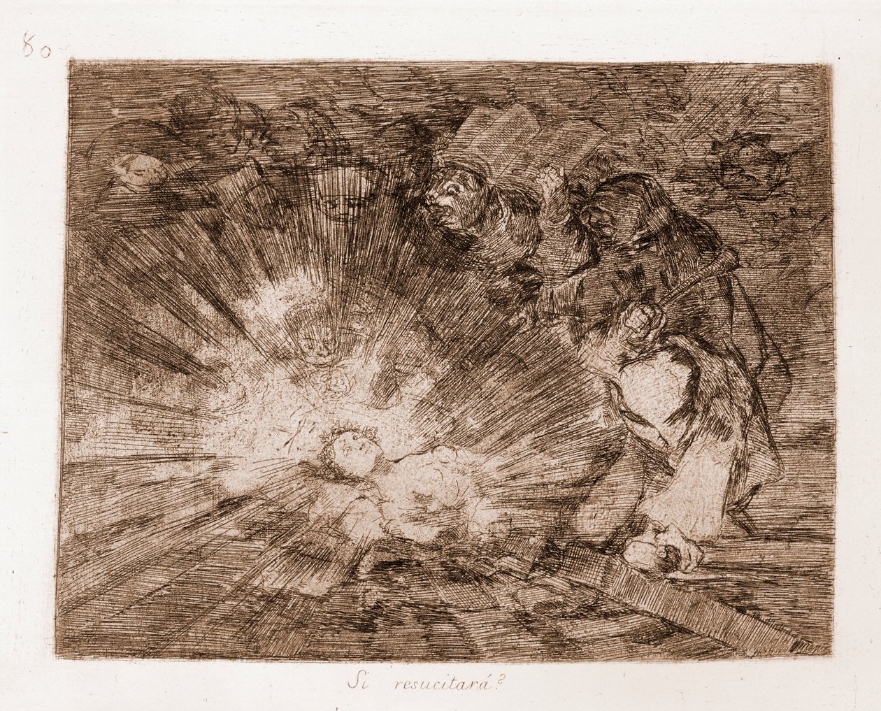 The Disasters of War: Vzkřísí? (lept z přípravné kresby od Francisco de Goya