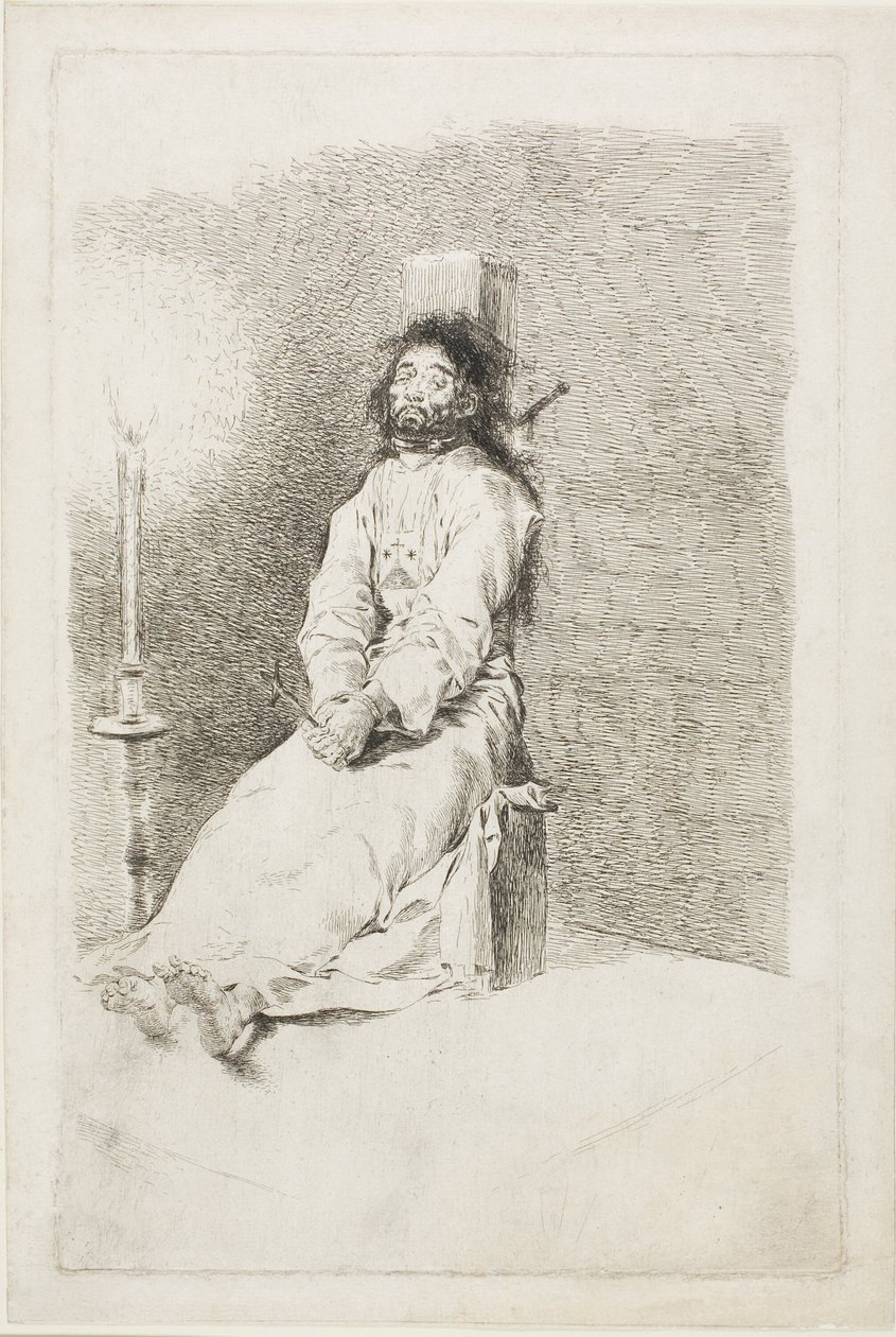 Garrotted Man od Francisco Jose de Goya y Lucientes